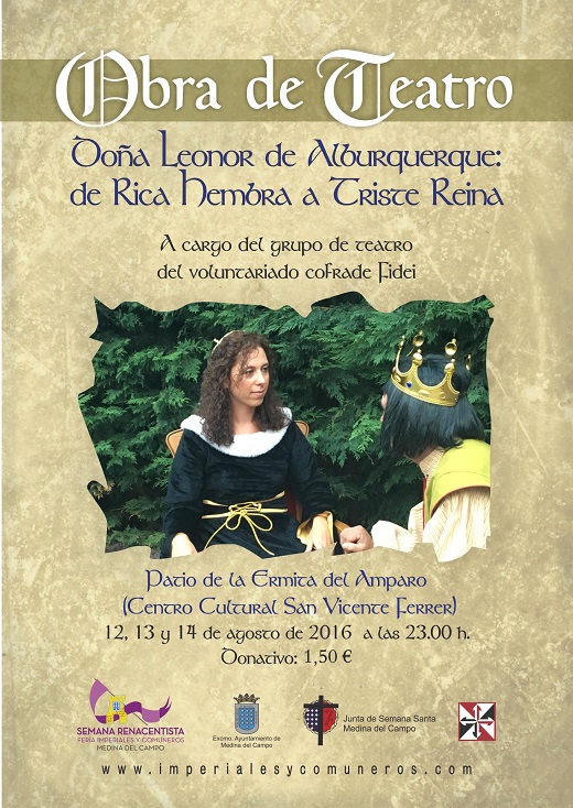 Cartel obra de teatro Doña Leonor de Alburquerque